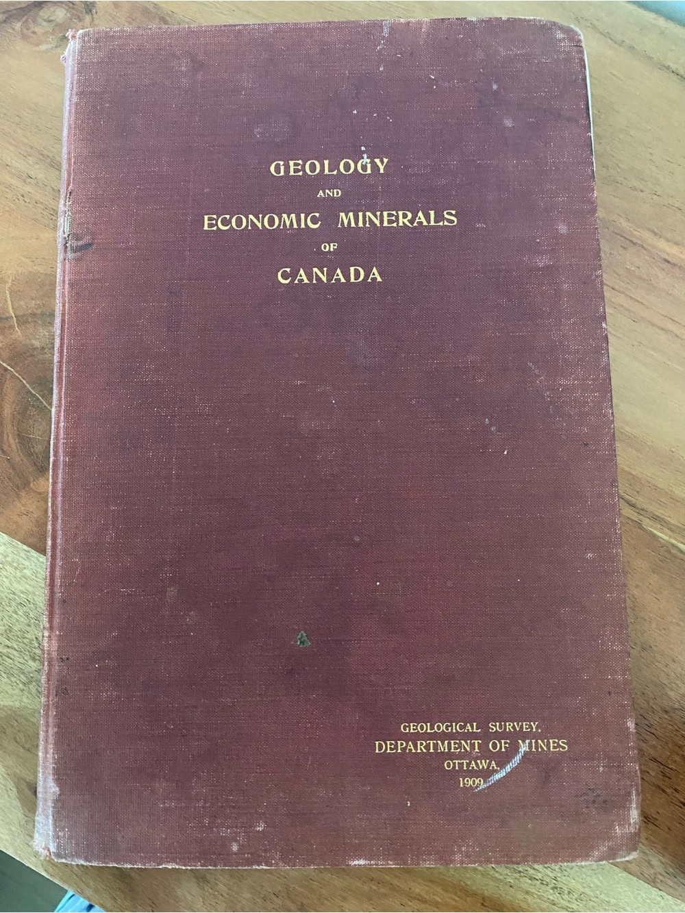 Geology and Economic Minerals of Canada - Hardcover Book (Maroon)